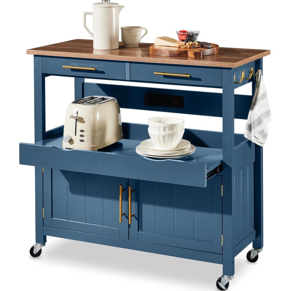 Outdoor Kitchen Power Outlet - 36 Zoll große rollbare Kücheninsel mit