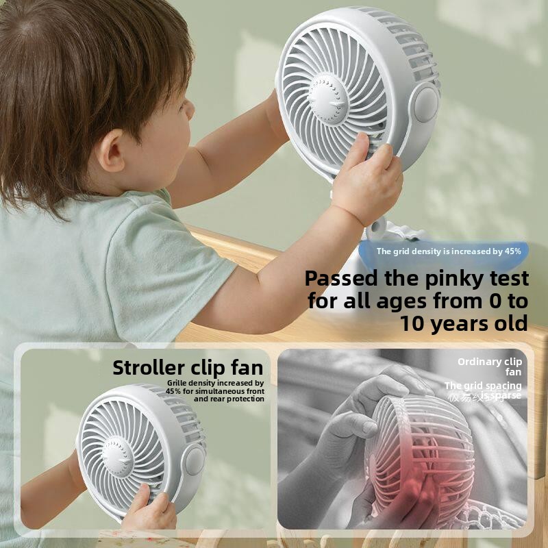 Outdoor Power Fan - Leistungsstarke Autokühlung, lange Batterielaufzeit, Clip-Typ für