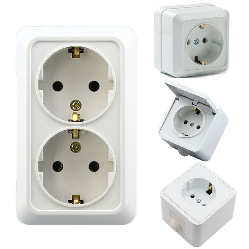 Outdoor Kitchen Power Outlet - Weiße Deutsche 10A 16A Wasserdichte UV-Beständige