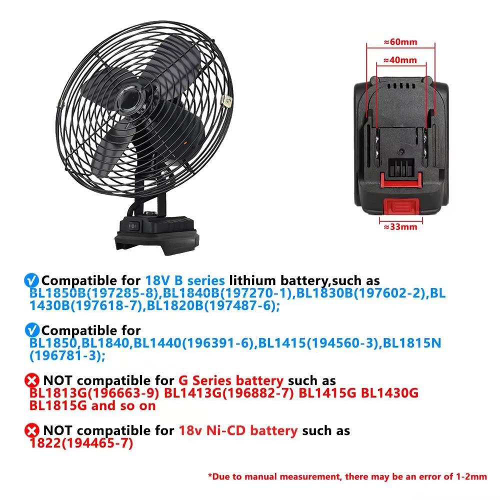 6/8In Camping Fan Outdoor Ange – Outdoor Power Fan Bewertung und Preis