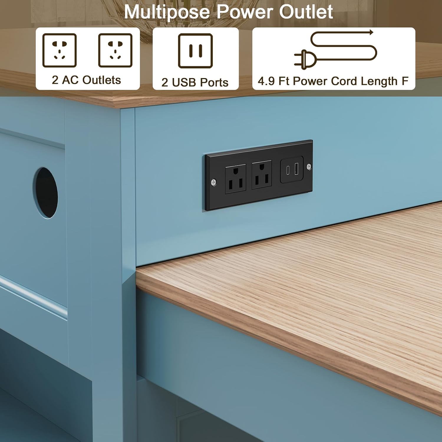 87,5 Zoll Kücheninsel mit ausz – Outdoor Kitchen Power Outlet Bewertung und Preis